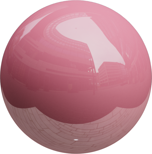 White marble sphere with faint black coloring.